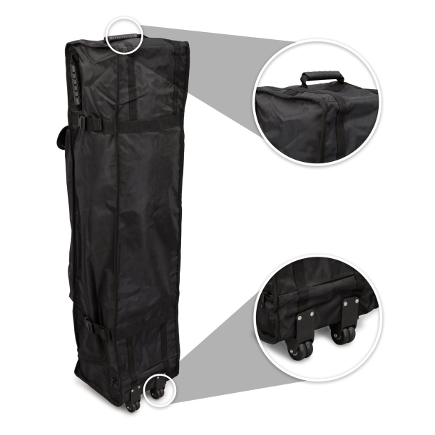 Trolley aus Gewebe, mit Haltegriff und 2 Rollen für den leichten Transport