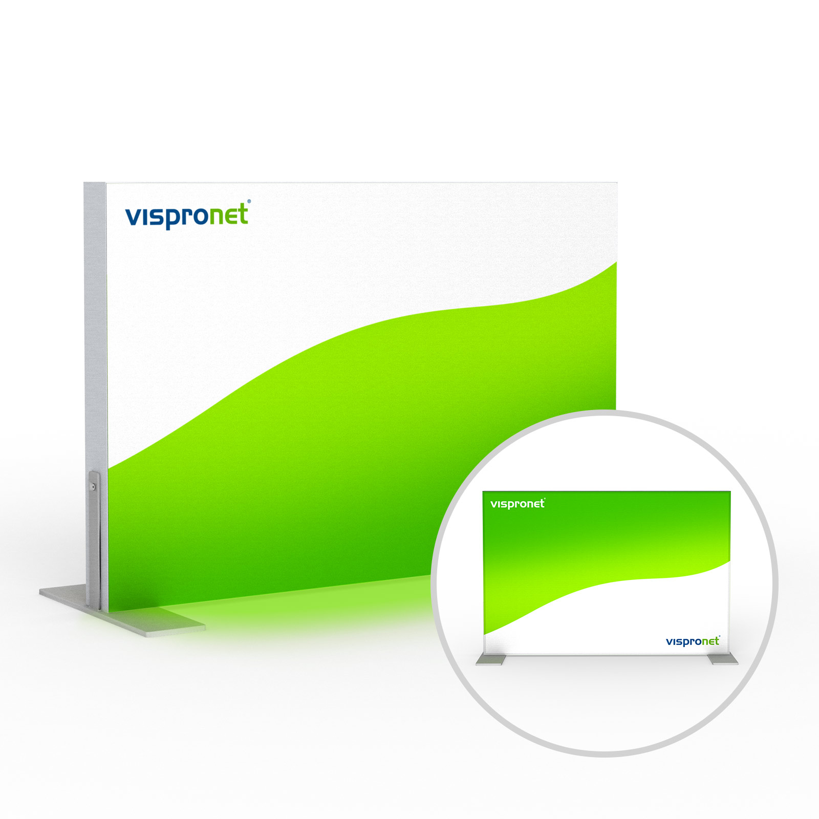 Display Wand Q-Frame® LED im Querformat