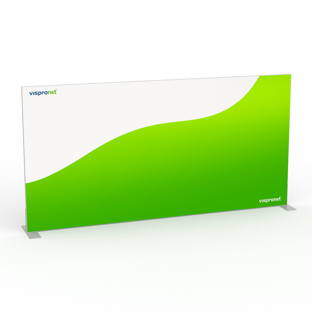 Display Wand Q-Frame®: mit Seitenfüßen