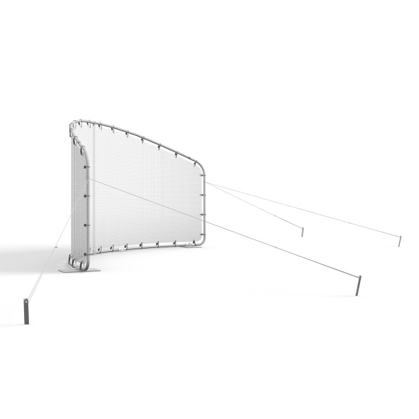 Display Wand Basic Doppelbogen, optionales Abspannset
