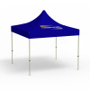 Faltpavillon Basic, 3 x 3 m, blau, Dach mit 1 Logodruck (Seite 1)