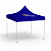 Faltpavillon Premium, 3 x 3 m, blau, Dach mit 1 Logodruck (Seite 1)