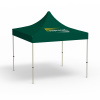Faltpavillon Basic, 3 x 3 m, grün, Dach mit 1 Logodruck (Seite 1)