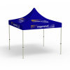 Faltpavillon Basic, 3 x 3 m, blau, mit 8 Logodrucken