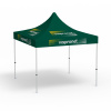 Faltpavillon Select, 3 x 3 m, grün, mit 8 Logodrucken