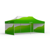 Faltzelt Select mit individuell bedrucktem Zeltdach und 3 Vollwänden