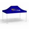 Faltpavillon Premium, 3 x 4,5 m, blau, Dach mit 1 Logodruck (Seite 1)