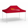 Faltpavillon Premium, 3 x 4,5 m, rot, Dach mit 1 Logodruck (Seite 1)