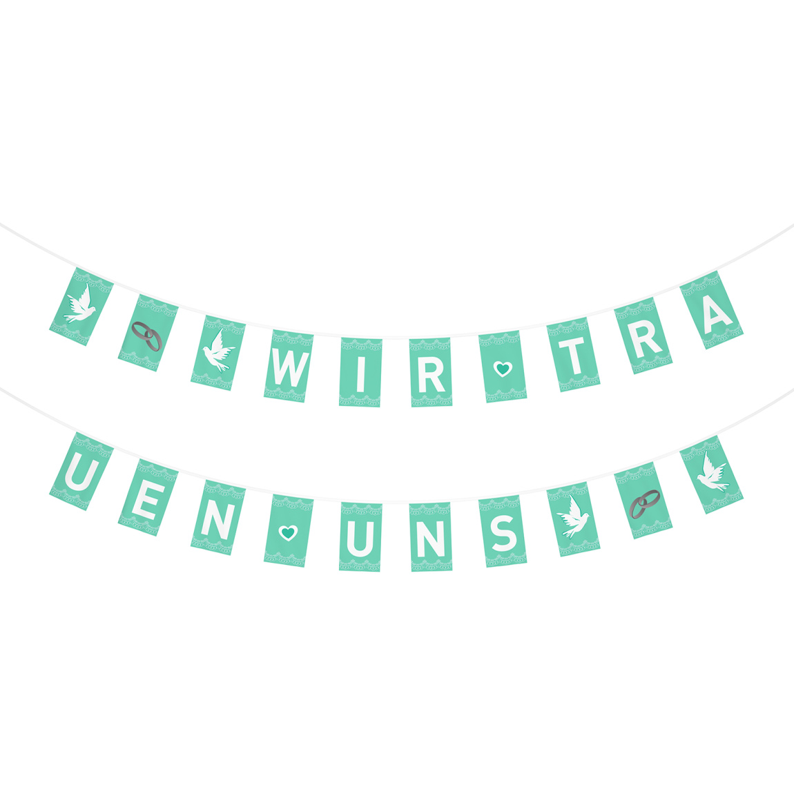 Schriftzug: WIR TRAUEN UNS