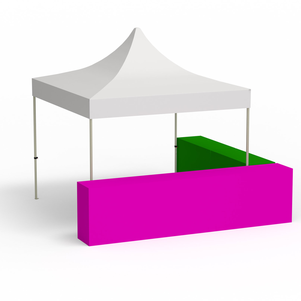 Stellvariante L-Form; Faltpavillon 3x3m
