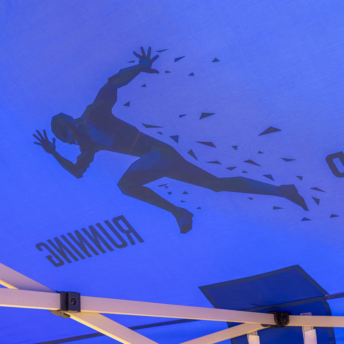 Faltzelt mit Logodruck - Ansicht Zeltunterseite