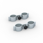 Verbindungsschelle für Falttisch Aluminium, 2er-Set