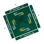 Faltpavillon 3 x 3 m, Ansicht von oben