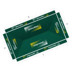 Faltpavillon 3 x 6 m, Ansicht von oben