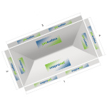 Faltpavillon 3 x 6 m, Ansicht von oben