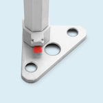 robuste, standfeste Füße aus Aluminium