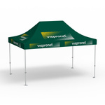 Faltpavillon Premium, 3 x 4,5 m, grün, mit 10 Logodrucken