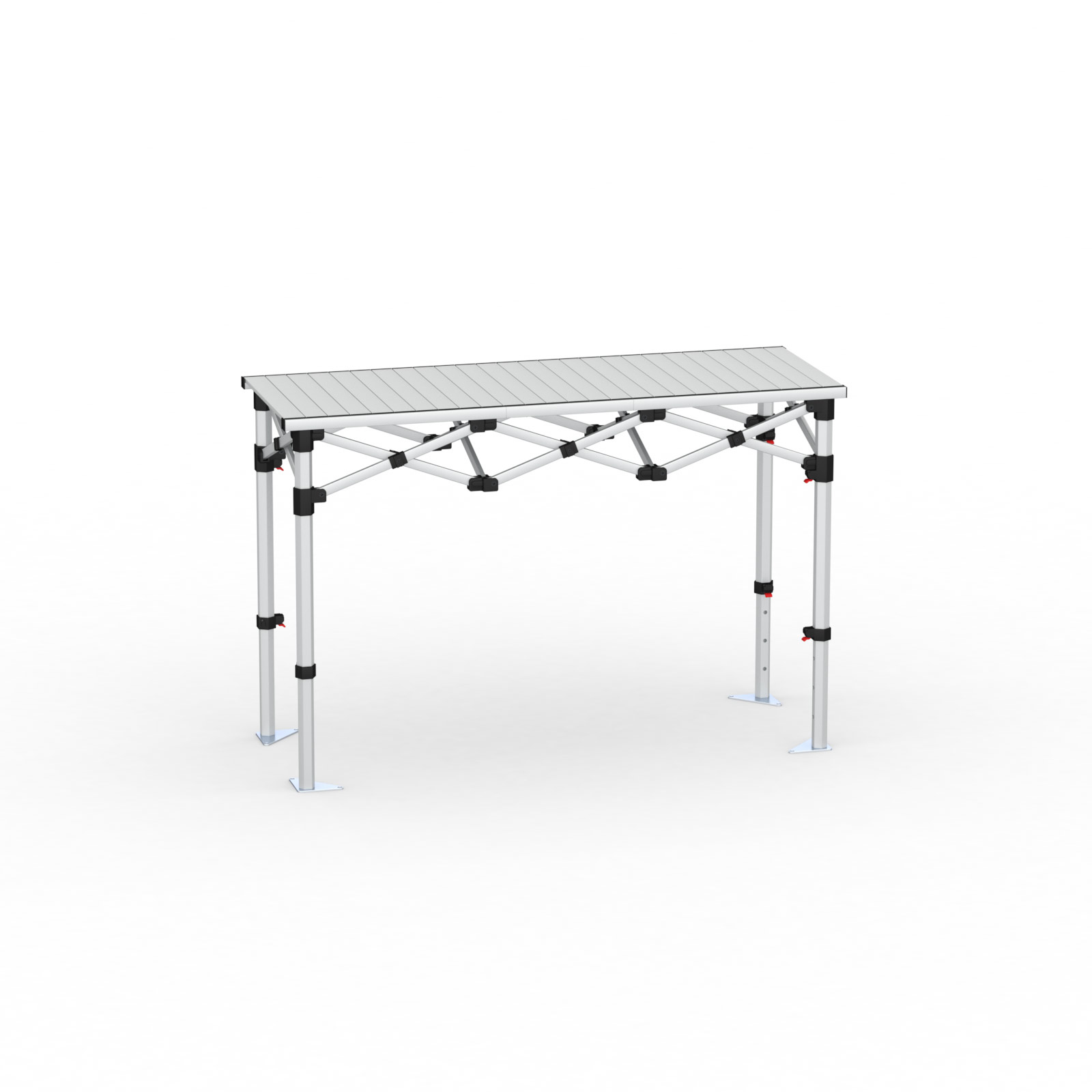 Falttisch, 150x55 cm, Aluminium ohne Druckteil