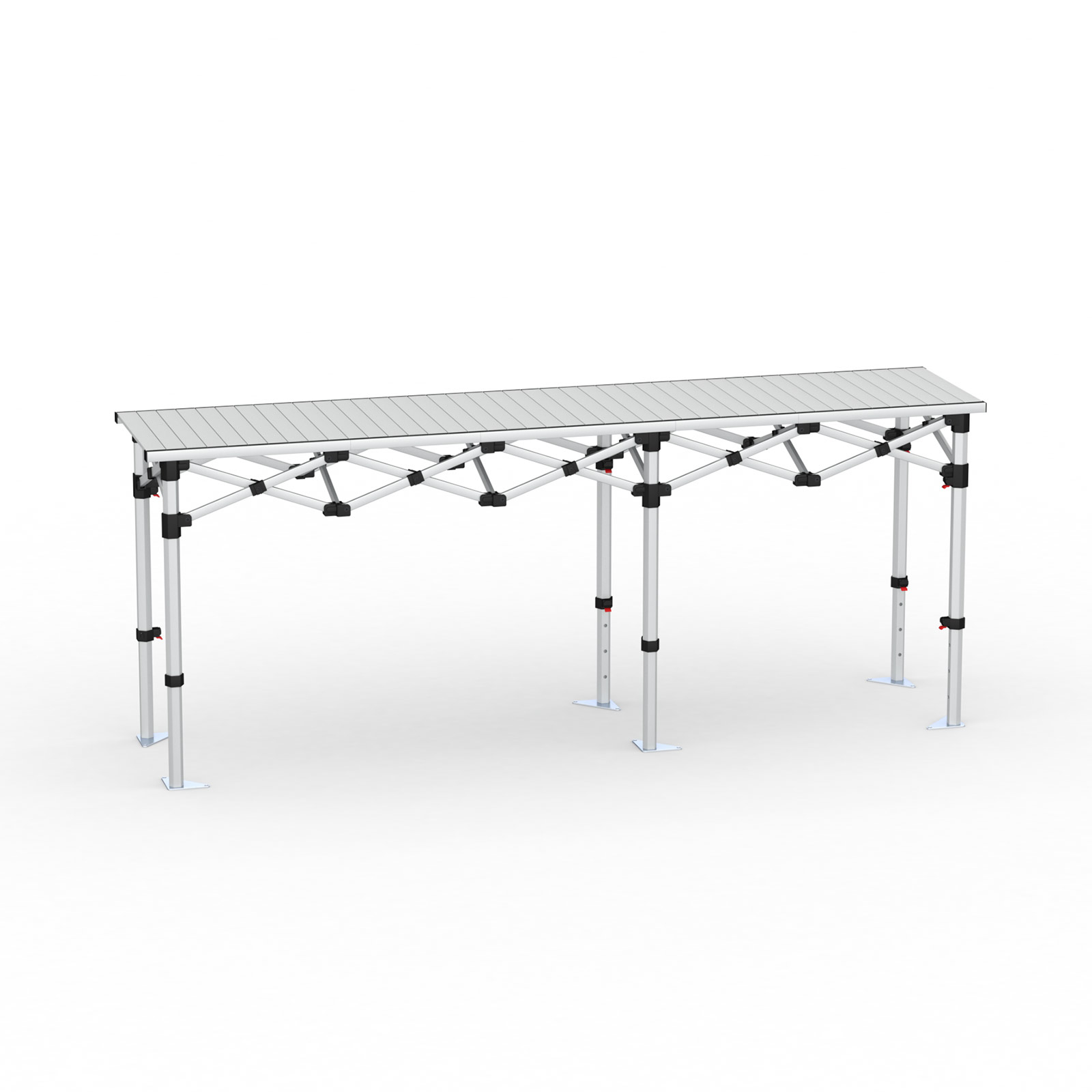 Falttisch, 250x55 cm, Aluminium ohne Druckteil