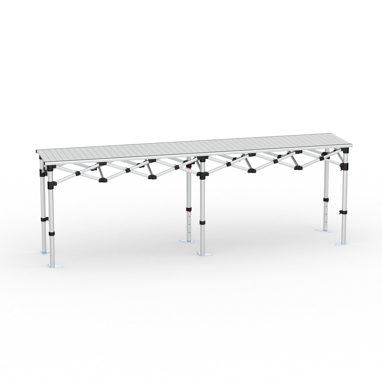 Falttisch Aluminium 290 x 55 cm