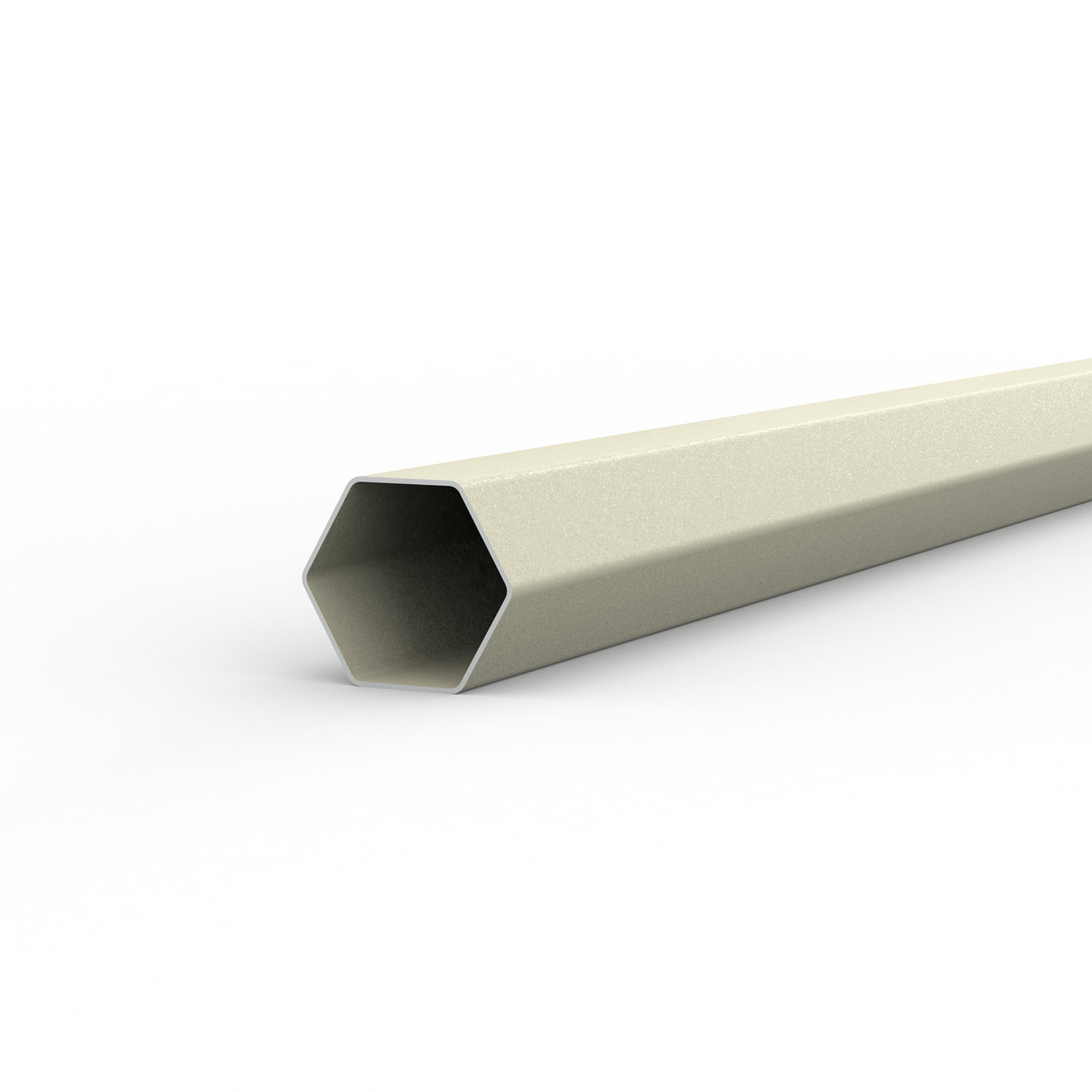 höchst stabiles Sechskantprofil: pulverbeschichteter Stahl (ø 40 mm/1 mm)