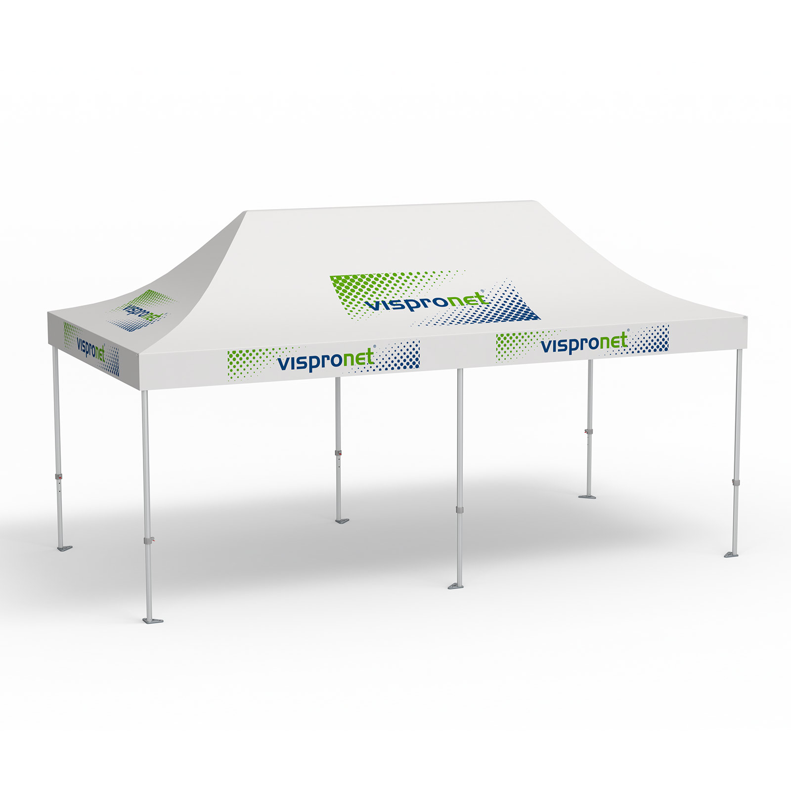 Faltpavillon Premium, 3 x 6 m, weiß, mit 10 Logodrucken