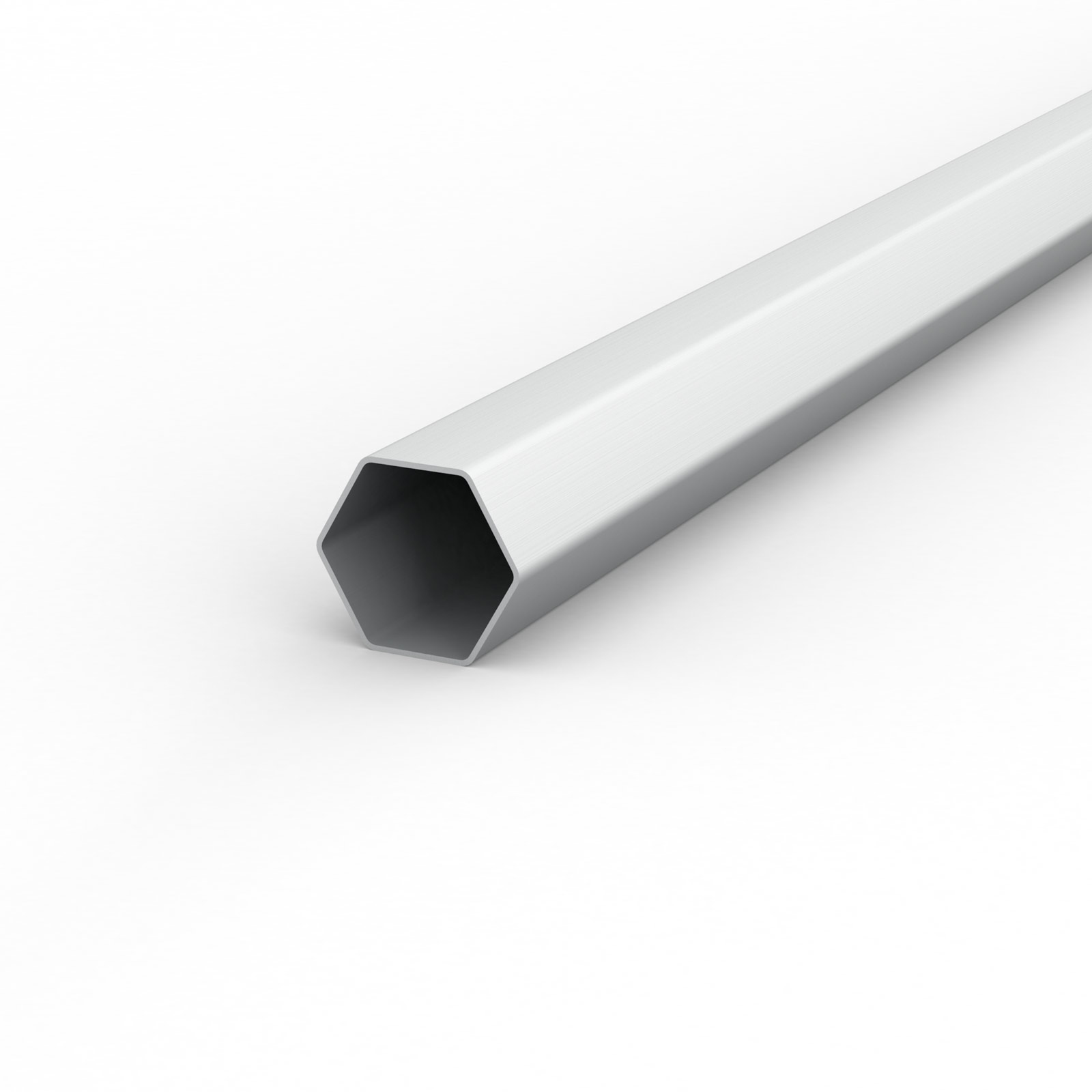 Pfosten: hochwertige Sechskantprofile, Aluminium (ø 40 mm/1,2 mm)