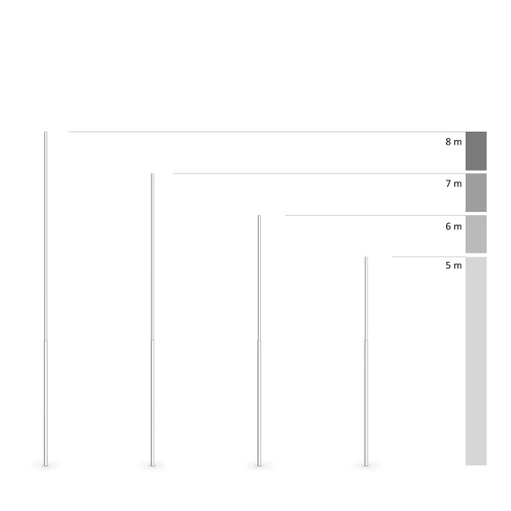 Nennhöhen ZA-Basic ø 75 mm, zweiteilig (Teillänge unten: 3,00 m)