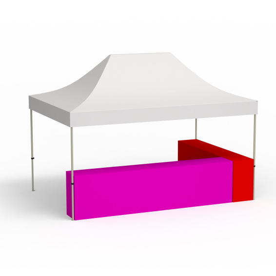 Stellvariante L-Form; Faltpavillon 3x4,5m 