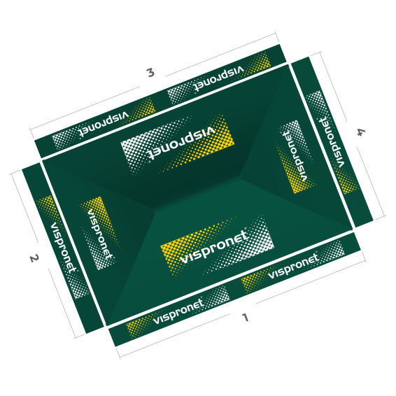 Faltpavillon Basic 3 x 4,5 m, Ansicht von oben