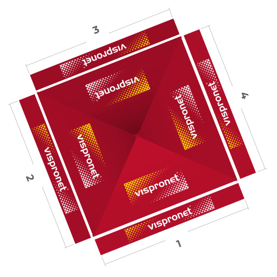 Faltpavillon 3 x 3 m, Ansicht von oben