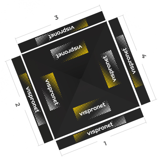 Faltpavillon 3 x 3 m, Ansicht von oben
