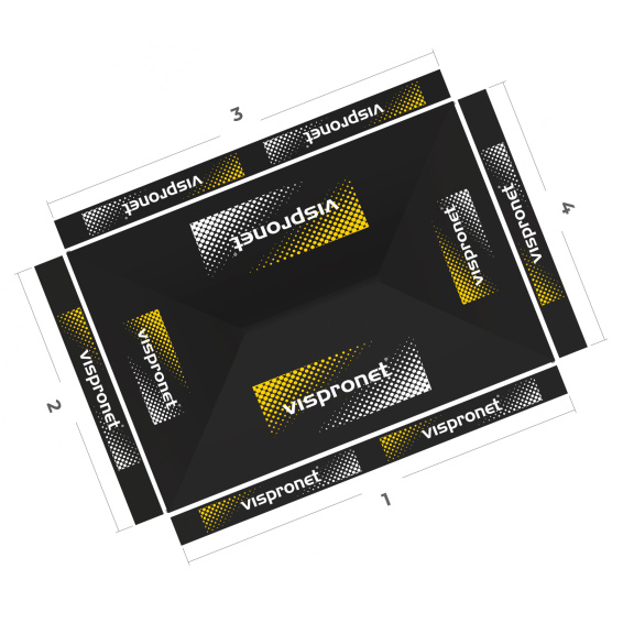 Faltpavillon Basic 3 x 4,5 m, Ansicht von oben