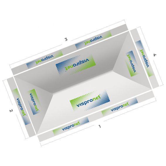 Faltpavillon 3 x 6 m, Ansicht von oben