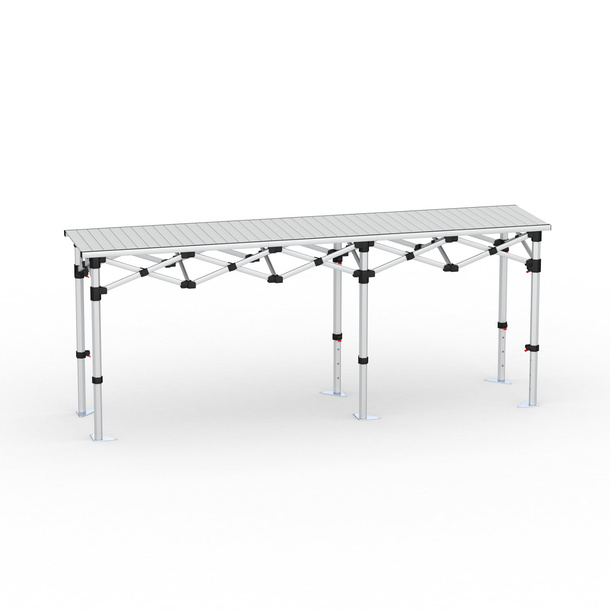 Falttisch, 250x55 cm, Aluminium ohne Druckteil