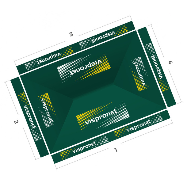Faltpavillon Basic 3 x 4,5 m, Ansicht von oben