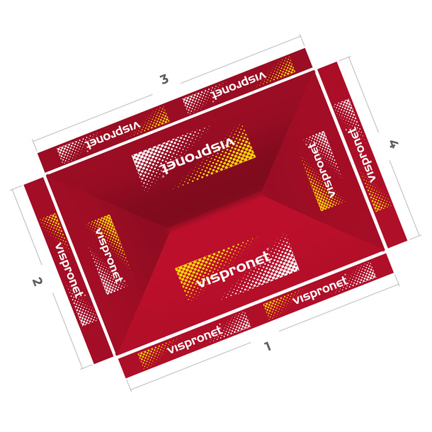 Faltpavillon Basic 3 x 4,5 m, Ansicht von oben