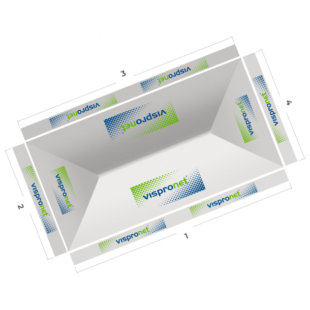 Faltpavillon 3 x 6 m, Ansicht von oben