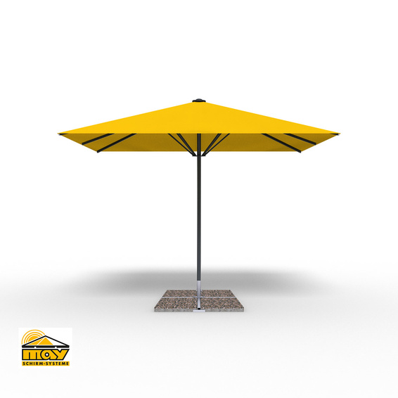 Großschirm Filius in Grundfarben, ohne Volant, Schirmgestell anthrazitgrau