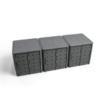 Flatcube - faltbarer Sitzwüfel aus recyceltem PP-Material