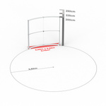 Technische Maße: Lightbox Flex Curved 200 cm