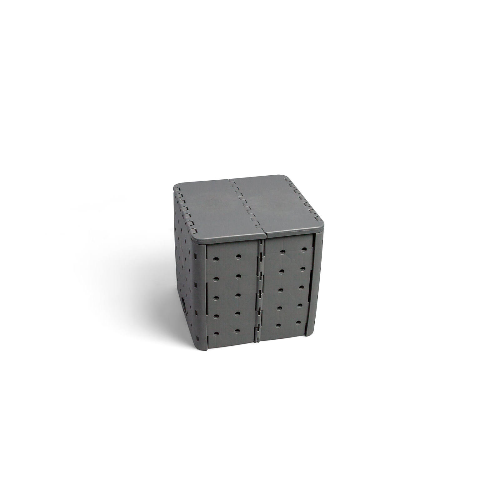 Flatcube - faltbarer Sitzwüfel aus recyceltem PP-Material