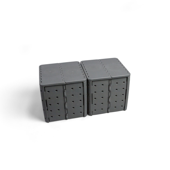 Flatcube - faltbarer Sitzwüfel aus recyceltem PP-Material