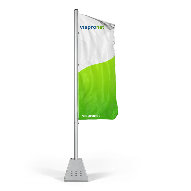 Hissfahne, komplettiert mit einem Gebläsemast