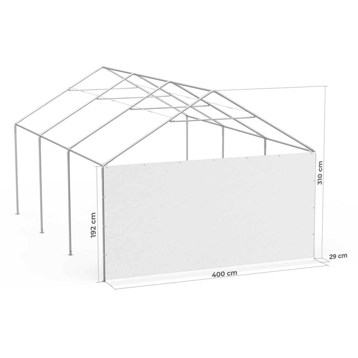 Giebelwand 4 m am Partyzelt Select 4x6 m