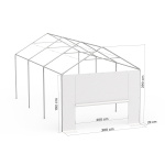 Giebelwand mit Tür 3 m am Partyzelt Select 3x6 m