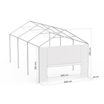 Giebelwand mit Tür 3 m am Partyzelt Select 3x6 m
