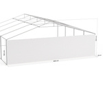 Giebelwand 8 m: Beispiel am Zeltgestell Partyzelt Select 8 x 8 m