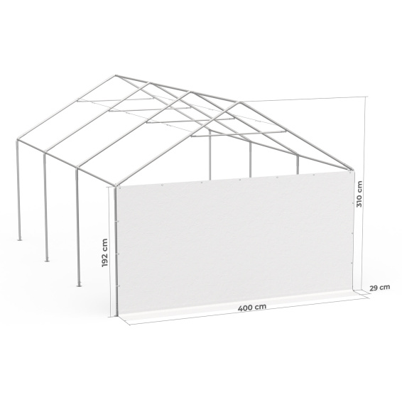 Giebelwand 4 m am Partyzelt Select 4x6 m