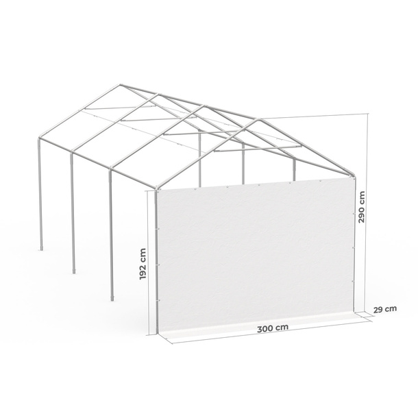 Giebelwand 3 m am Partyzelt Select 3x6 m